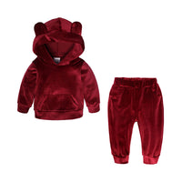 Load image into Gallery viewer, 2 Pieces Set Baby Kid Unisex Solid Color Striped Cartoon Tops And Pants Wholesale 220114222
