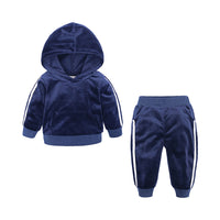 Load image into Gallery viewer, 2 Pieces Set Baby Kid Unisex Solid Color Striped Cartoon Tops And Pants Wholesale 220114222
