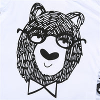 Load image into Gallery viewer, 2 Pieces Set Baby Unisex Letters Print Tops And Cartoon Pants Sleepwears Wholesale 22011423
