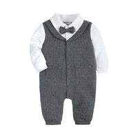 Load image into Gallery viewer, Baby Boys Striped Color-blocking Checked Bow Birthday Party Jumpsuits Wholesale 220114237
