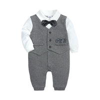 Load image into Gallery viewer, Baby Boys Striped Color-blocking Checked Bow Birthday Party Jumpsuits Wholesale 220114237
