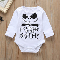 Load image into Gallery viewer, 3 Pieces Set Baby Unisex Halloween Letters Print Rompers And Striped Pants And Hats Wholesale 220114280
