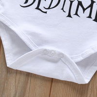 Load image into Gallery viewer, 3 Pieces Set Baby Unisex Halloween Letters Print Rompers And Striped Pants And Hats Wholesale 220114280
