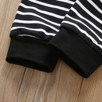 Load image into Gallery viewer, 3 Pieces Set Baby Unisex Halloween Letters Print Rompers And Striped Pants And Hats Wholesale 220114280
