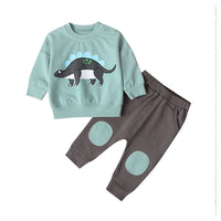 Load image into Gallery viewer, 2 Pieces Set Baby Kid Unisex Cartoon Print Tops And Love heart Pants Wholesale 220114344
