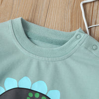 Load image into Gallery viewer, 2 Pieces Set Baby Kid Unisex Cartoon Print Tops And Love heart Pants Wholesale 220114344
