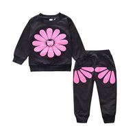 Load image into Gallery viewer, 2 Pieces Set Baby Kid Girls Flower Animals Print Tops And Pants Wholesale 22011435
