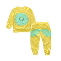 Load image into Gallery viewer, 2 Pieces Set Baby Kid Girls Flower Animals Print Tops And Pants Wholesale 22011435
