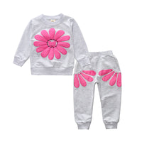 Load image into Gallery viewer, 2 Pieces Set Baby Kid Girls Flower Animals Print Tops And Pants Wholesale 22011435
