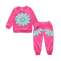Load image into Gallery viewer, 2 Pieces Set Baby Kid Girls Flower Animals Print Tops And Pants Wholesale 22011435
