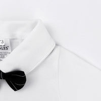 Load image into Gallery viewer, 2 Pieces Set Baby Boys Birthday Party Solid Color Bow Shirts And Striped Jumpsuits Wholesale 2201143642
