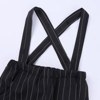 Load image into Gallery viewer, 2 Pieces Set Baby Boys Birthday Party Solid Color Bow Shirts And Striped Jumpsuits Wholesale 2201143642
