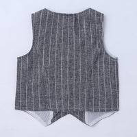 Load image into Gallery viewer, 3 Pieces Set Baby Kid Boys Solid Color Shirts Striped Vests Waistcoats And Pants Wholesale 220114393
