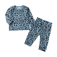 Load image into Gallery viewer, 2 Pieces Set Baby Kid Girls Boys Leopard Tops And Pants Wholesale 220114395
