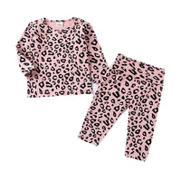 Load image into Gallery viewer, 2 Pieces Set Baby Kid Girls Boys Leopard Tops And Pants Wholesale 220114395
