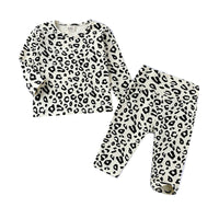 Load image into Gallery viewer, 2 Pieces Set Baby Kid Girls Boys Leopard Tops And Pants Wholesale 220114395

