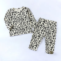 Load image into Gallery viewer, 2 Pieces Set Baby Kid Girls Boys Leopard Tops And Pants Wholesale 220114395
