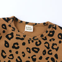Load image into Gallery viewer, 2 Pieces Set Baby Kid Girls Boys Leopard Tops And Pants Wholesale 220114395
