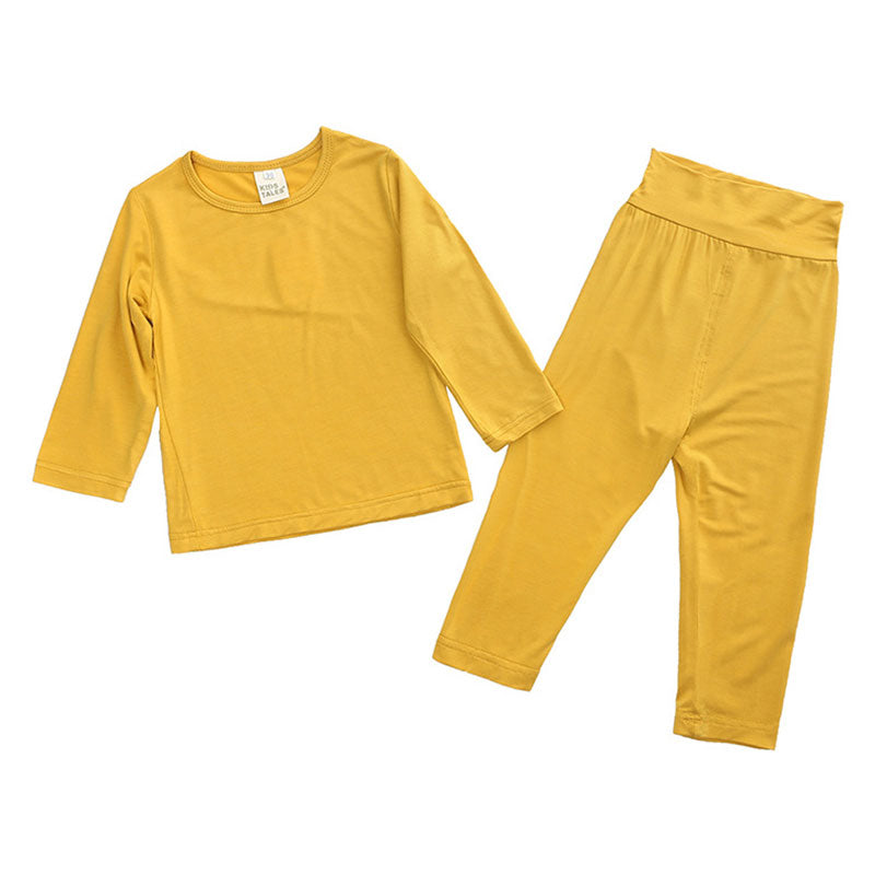 2 Pieces Set Baby Kid Unisex Solid Color Tops And Pants Wholesale 220114400