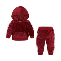 Load image into Gallery viewer, 2 Pieces Set Baby Kid Big Kid Girls Striped Hoodies Swearshirts And Pants Wholesale 220114411
