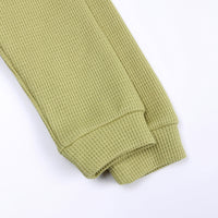 Load image into Gallery viewer, 2 Pieces Set Baby Kid Unisex Solid Color Striped Tops And Pants Wholesale 220114428
