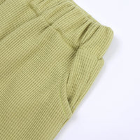 Load image into Gallery viewer, 2 Pieces Set Baby Kid Unisex Solid Color Striped Tops And Pants Wholesale 220114428
