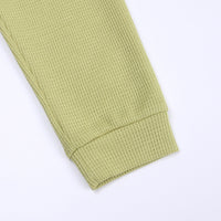 Load image into Gallery viewer, 2 Pieces Set Baby Kid Unisex Solid Color Striped Tops And Pants Wholesale 220114428
