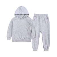 Load image into Gallery viewer, 2 Pieces Set Baby Kid Big Kid Unisex Sports Solid Color Hoodies&amp;Swearshirts And Pants Wholesale 048011885
