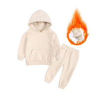 Load image into Gallery viewer, 2 Pieces Set Baby Kid Big Kid Unisex Sports Solid Color Hoodies&amp;Swearshirts And Pants Wholesale 220114432
