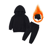 Load image into Gallery viewer, 2 Pieces Set Baby Kid Big Kid Unisex Sports Solid Color Hoodies&amp;Swearshirts And Pants Wholesale 220114432
