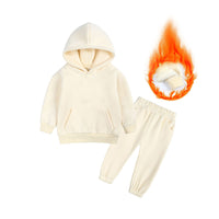 Load image into Gallery viewer, 2 Pieces Set Baby Kid Big Kid Unisex Sports Solid Color Hoodies&amp;Swearshirts And Pants Wholesale 220114432

