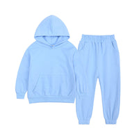 Load image into Gallery viewer, 2 Pieces Set Baby Kid Big Kid Unisex Sports Solid Color Hoodies&amp;Swearshirts And Pants Wholesale 048011885
