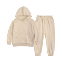 Load image into Gallery viewer, 2 Pieces Set Baby Kid Big Kid Unisex Sports Solid Color Hoodies&amp;Swearshirts And Pants Wholesale 048011885
