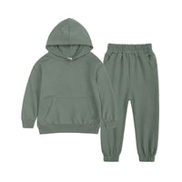 Load image into Gallery viewer, 2 Pieces Set Baby Kid Big Kid Unisex Sports Solid Color Hoodies&amp;Swearshirts And Pants Wholesale 048011885
