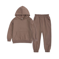 Load image into Gallery viewer, 2 Pieces Set Baby Kid Big Kid Unisex Sports Solid Color Hoodies&amp;Swearshirts And Pants Wholesale 048011885
