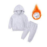 Load image into Gallery viewer, 2 Pieces Set Baby Kid Big Kid Unisex Sports Solid Color Hoodies&amp;Swearshirts And Pants Wholesale 220114432

