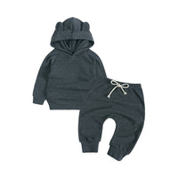 Load image into Gallery viewer, 2 Pieces Set Baby Girls Solid Color Tops And Pants Wholesale 220114506
