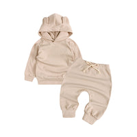 Load image into Gallery viewer, 2 Pieces Set Baby Girls Solid Color Tops And Pants Wholesale 220114506
