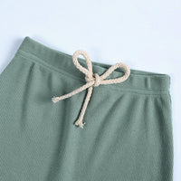 Load image into Gallery viewer, 2 Pieces Set Baby Girls Solid Color Tops And Pants Wholesale 220114506
