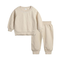 Load image into Gallery viewer, 2 Pieces Set Baby Kid Girls Solid Color Tops And Pants Wholesale 220114508
