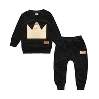 Load image into Gallery viewer, 2 Pieces Set Baby Kid Boys Print Tops And Solid Color Pants Wholesale 22011458
