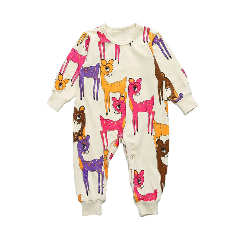 Baby Boys Animals Print Jumpsuits Wholesale 22011471