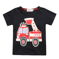 Load image into Gallery viewer, 3 Pieces Set Baby Kid Boys Car Cartoon T-Shirts Checked Shirts And Striped Jumpsuits Wholesale 22011447
