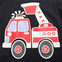 Load image into Gallery viewer, 3 Pieces Set Baby Kid Boys Car Cartoon T-Shirts Checked Shirts And Striped Jumpsuits Wholesale 22011447
