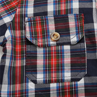 Load image into Gallery viewer, 3 Pieces Set Baby Kid Boys Car Cartoon T-Shirts Checked Shirts And Striped Jumpsuits Wholesale 22011447
