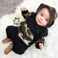 Load image into Gallery viewer, 2 Pieces Set Baby Boys Solid Color Hoodies Swearshirts And Pants Wholesale 22011475
