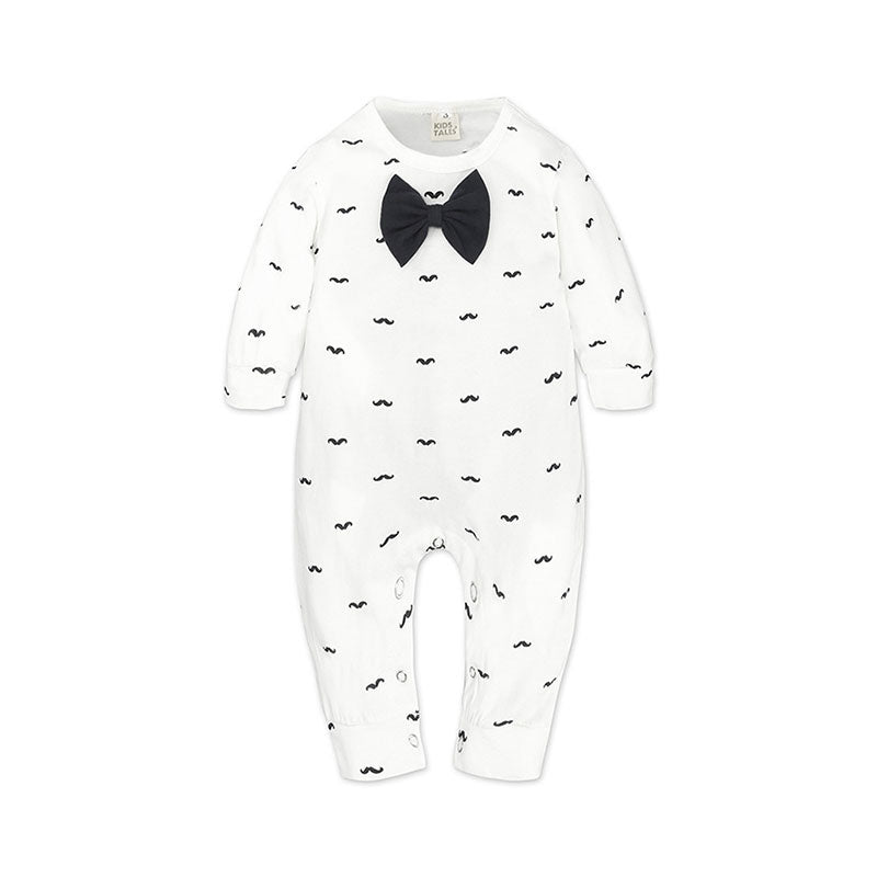 Baby Unisex Bow Print Jumpsuits Wholesale 22011493