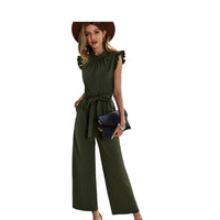 Load image into Gallery viewer, Women Solid Color Ribbon Jumpsuits Wholesale 220118378
