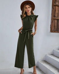 Load image into Gallery viewer, Women Solid Color Ribbon Jumpsuits Wholesale 220118378
