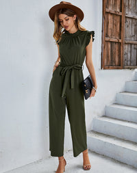 Load image into Gallery viewer, Women Solid Color Ribbon Jumpsuits Wholesale 220118378
